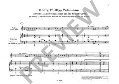 15 Stücke aus „Sieben mal sieben und ein Menuett“ von Georg Philipp Telemann (Download) 