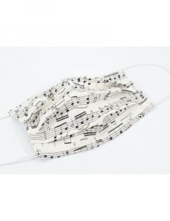 Gesichtsmaske mit Musik - Design 12: Notenzeilen 