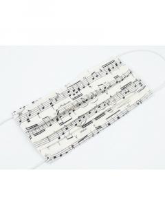 Gesichtsmaske mit Musik - Design 12: Notenzeilen 