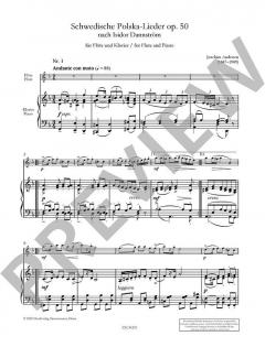 Schwedische Polska-Lieder op. 50 von Joachim Andersen 