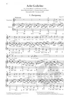 8 Gedichte op. 10 von Richard Strauss 