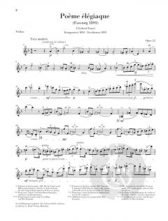 Poème élégiaque op. 12 und andere Werke von Eugene Ysaye 