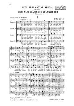 4 altungarische Volkslieder (Bela Bartók) 