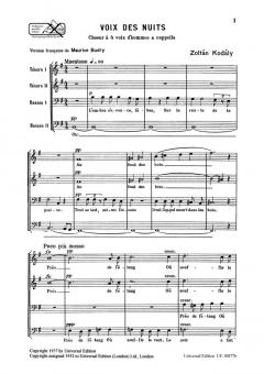 Voix de nuits (Die Ruine) (Zoltan Kodaly) 