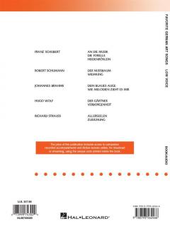 Favorite German Art Songs Vol. 1: Low Voice 