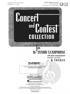 Concert and Contest Collection for Tenor Sax 