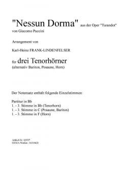 Nessun Dorma (Download) von Giacomo Puccini (Download) 