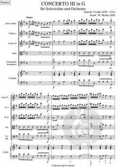 Concerto 3 in G von Antonio Vivaldi 