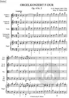 Orgelkonzert F-Dur op. 4 Nr. 5 von Georg Friedrich Händel 