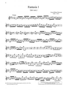 12 Fantasien von Georg Philipp Telemann 