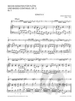6 Sonaten Band 2 von Johann Adolf Hasse 