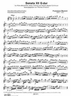 Sonata XII G-Dur von Francesco Mancini 
