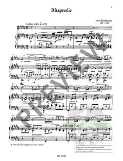 Rhapsodie H-Dur von Joseph Gabriel Rheinberger 