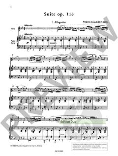 Suite op. 116 von Benjamin Godard für Flöte und Klavier im Alle Noten Shop kaufen