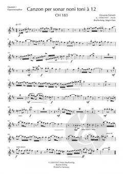 Canzon per sonar noni toni à 12 von Giovanni Gabrieli 