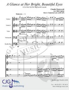 A Glance at Her Bright, Beautiful Eyes von Claudio Monteverdi 
