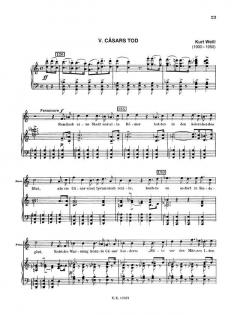 6 Stücke aus 'Der Silbersee' von Kurt Weill 