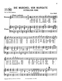 Ballade von der sexuellen Hörigkeit und andere Songs von Kurt Weill 