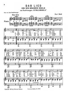 Ballade von der sexuellen Hörigkeit und andere Songs von Kurt Weill 