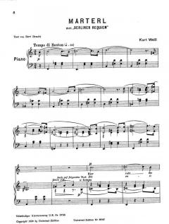 Ballade von der sexuellen Hörigkeit und andere Songs von Kurt Weill 