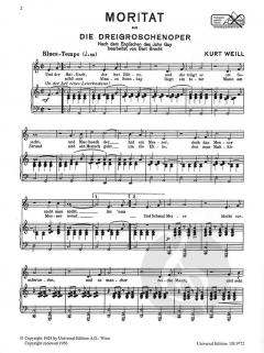 Moritat von Mackie Messer von Kurt Weill 