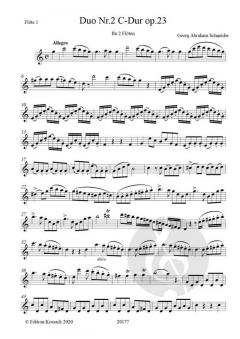 Duo Nr. 2 C-Dur op. 23 von Georg Abraham Schneider 