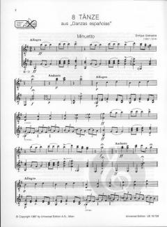 8 Tänze aus Danzas espanolas von Enrique Granados 