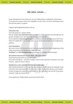 Alle Jahre wieder - Altsaxophon 