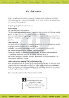 Alle Jahre wieder - Querflöte mit Audio-Download im Alle Noten Shop kaufen