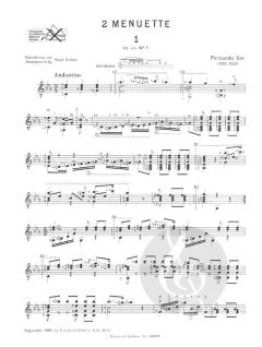 2 Menuette op. 24/1, 5/3 von Fernando Sor 