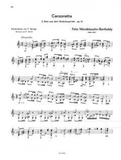 Transkriptionen von Francisco Tarrega 