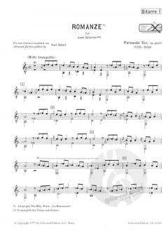 Romanze op. posth. von Fernando Sor 