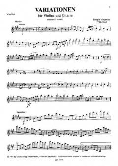 Variationen von Joseph Mayseder 