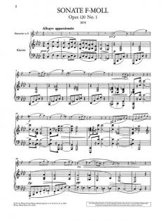 Sonate f-Moll op. 120/1 von Johannes Brahms 