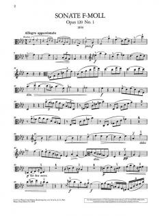 Sonate f-Moll op. 120/1 von Johannes Brahms 