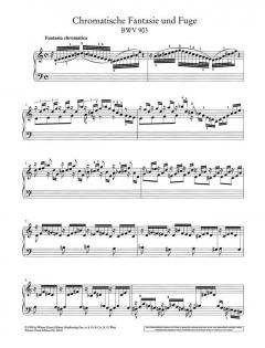 Chromatische Fantasie und Fuge BWV 903 von Johann Sebastian Bach 