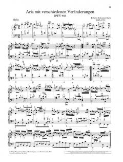 Goldberg-Variationen BWV 988 von Johann Sebastian Bach 