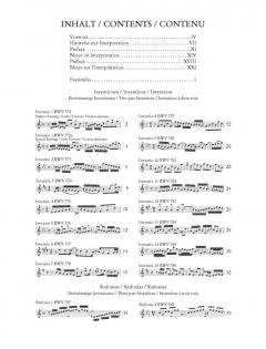 Inventionen und Sinfonien BWV 772 - 801 von Johann Sebastian Bach 
