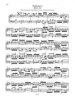 Inventionen und Sinfonien BWV 772 - 801 von Johann Sebastian Bach 