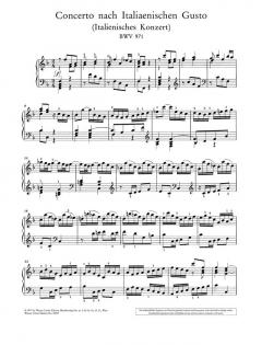 Italienisches Konzert BWV 971 von Johann Sebastian Bach 