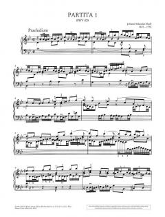 Sechs Partiten BWV 825-830 von Johann Sebastian Bach 