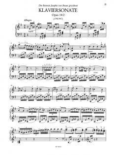 Sonaten E-Dur und G-Dur op. 14/1 + 2 von Ludwig van Beethoven 