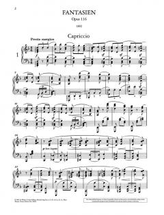 Fantasien op. 116 von Johannes Brahms 