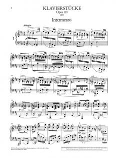 Klavierstücke op. 119 von Johannes Brahms im Alle Noten Shop kaufen - UT50045