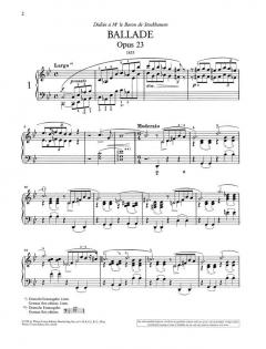Balladen von Frédéric Chopin 