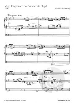 2 Fragmente der Sonate von Arnold Schönberg für Orgel im Alle Noten Shop kaufen