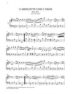 Tänze Hob. IX:3, 8, 11, 12 von Joseph Haydn 