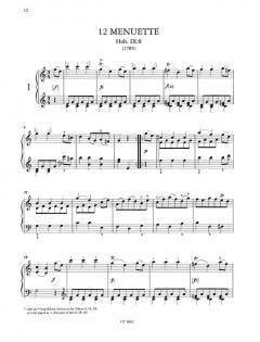 Tänze Hob. IX:3, 8, 11, 12 von Joseph Haydn 