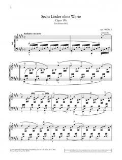 Lieder ohne Worte von Felix Mendelssohn Bartholdy 