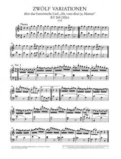 Ah, vous dirai-je, Maman KV 265 (300e) von Wolfgang Amadeus Mozart 